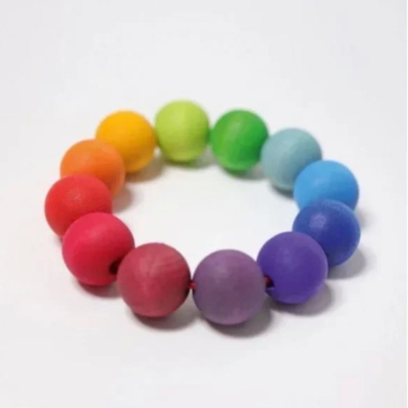 NWT - Grimm's Regenbogen Perlenring Rainbow Bead Ring Toy - Picture 3 of 5